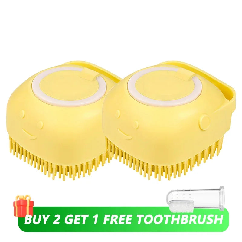 Dog Bathing Brush Pet Massage Brush Shampoo