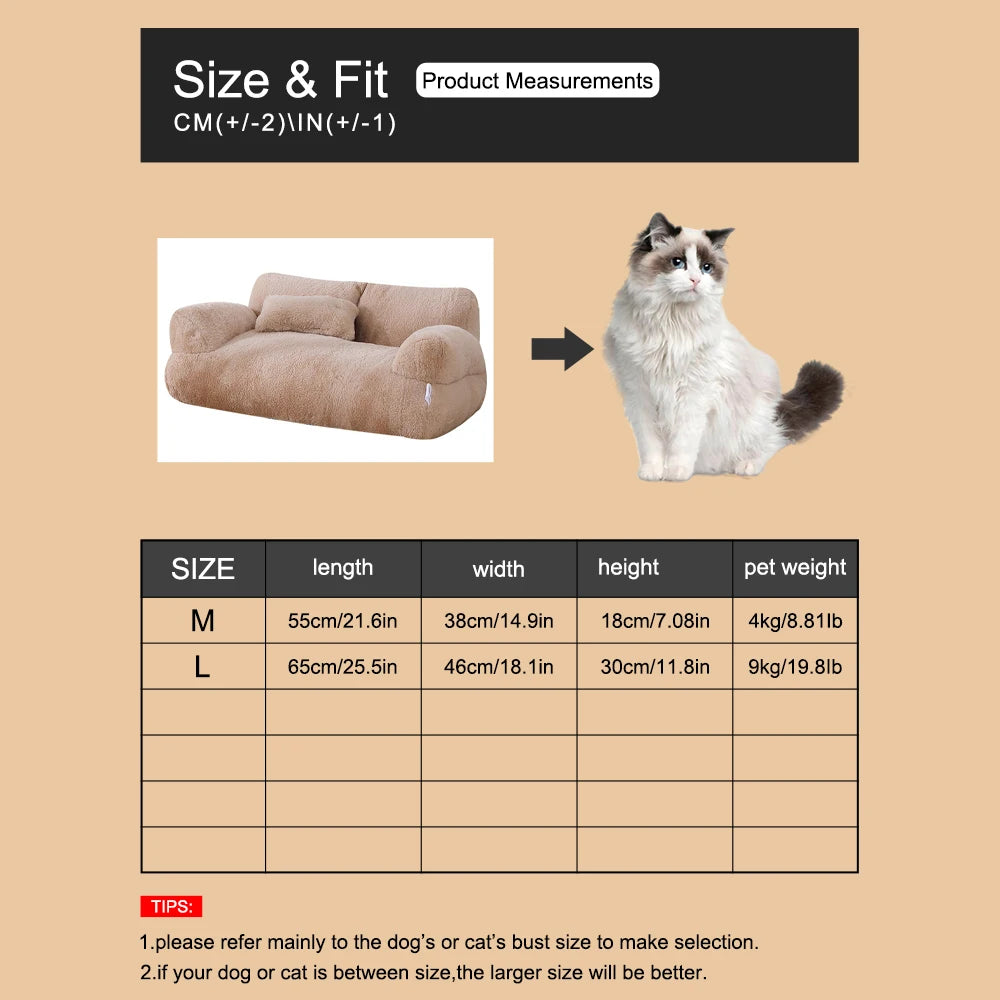 Pet Cat Sofa Detachable Washable All-Season