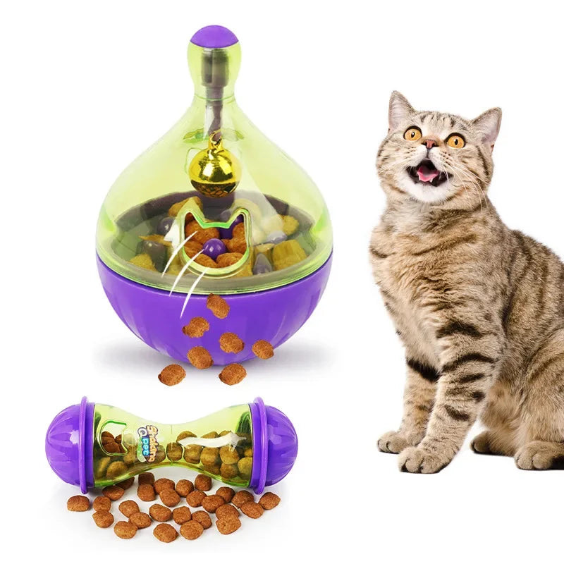 Pet Cat Fun Bowl Feeding Toys Dog Tumbler Feeder