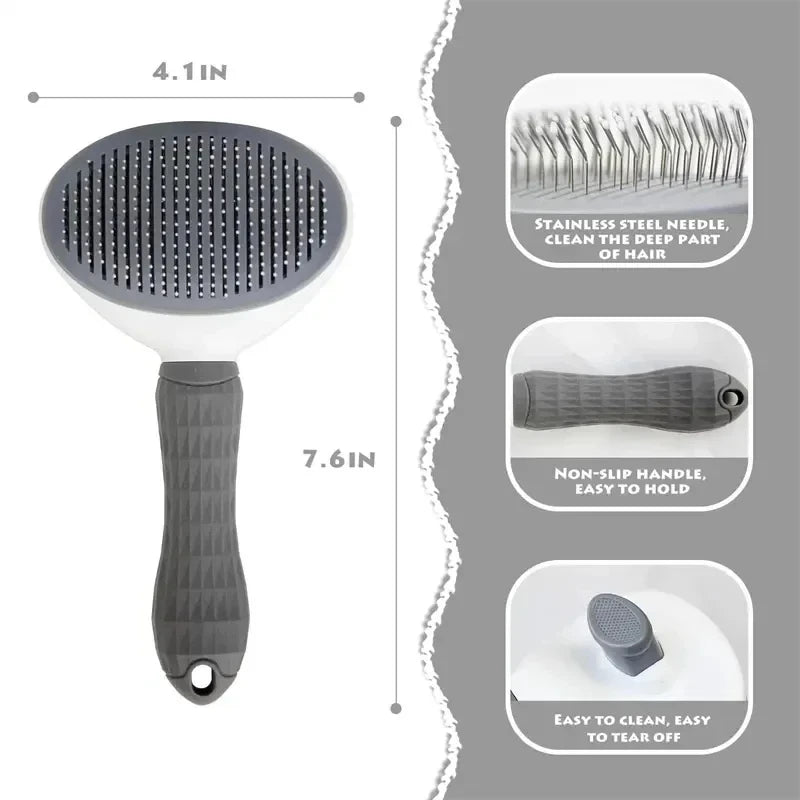 Pet Dog Brush Cat Comb Self Cleaning Pet Hair