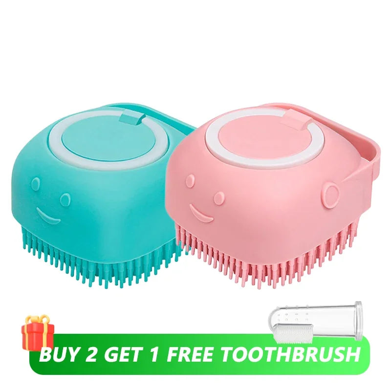 Dog Bathing Brush Pet Massage Brush Shampoo
