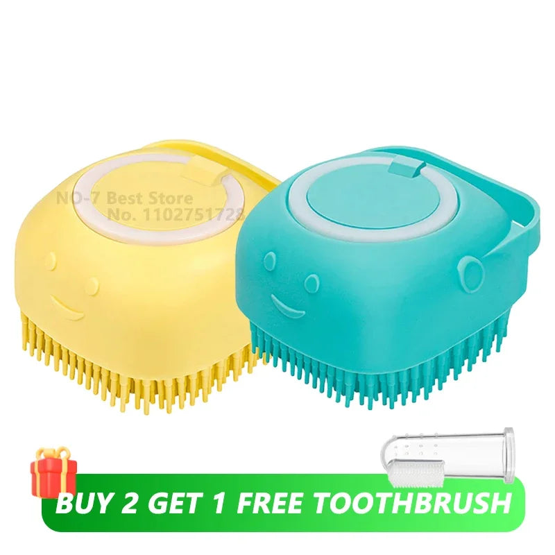 Dog Bathing Brush Pet Massage Brush Shampoo