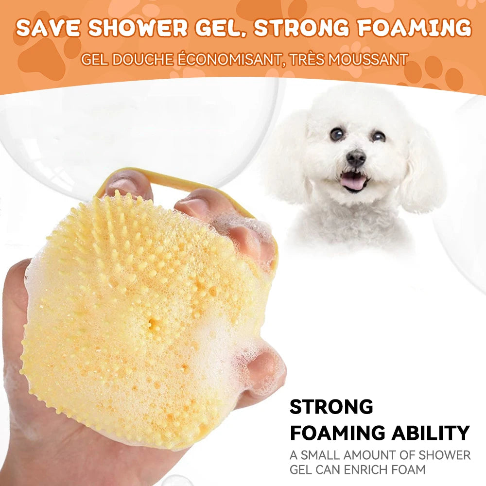Dog Bathing Brush Pet Massage Brush Shampoo