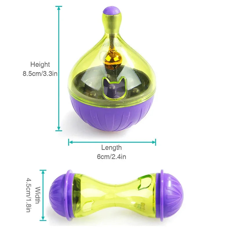 Pet Cat Fun Bowl Feeding Toys Dog Tumbler Feeder