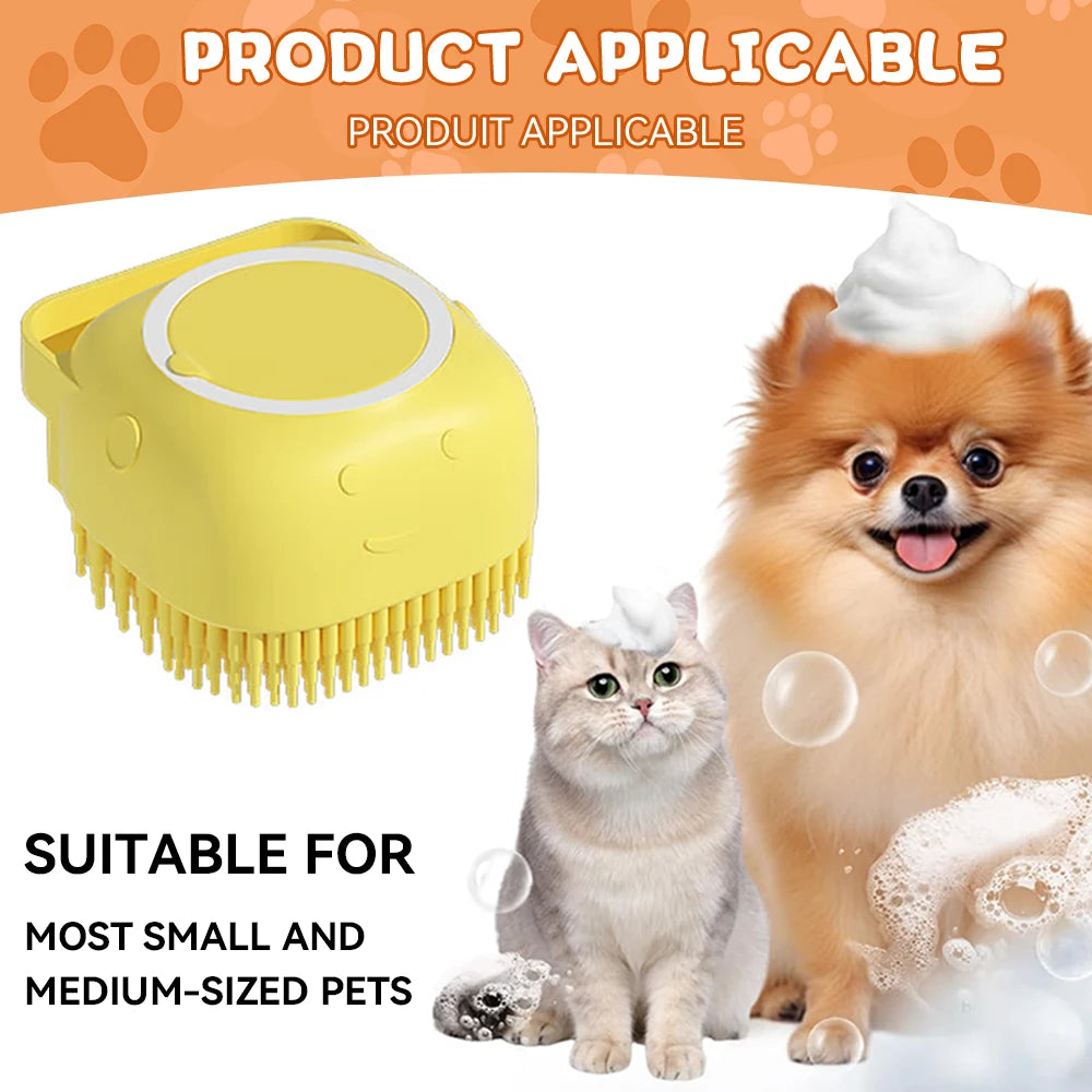 Dog Bathing Brush Pet Massage Brush Shampoo