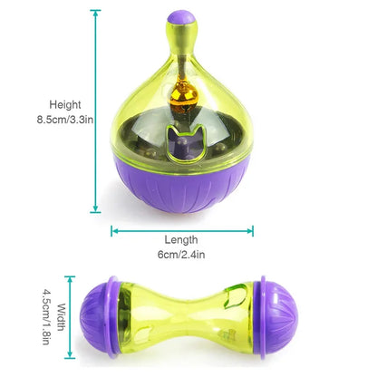 Pet Cat Fun Bowl Feeding Toys Dog Tumbler Feeder