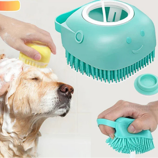 Dog Bathing Brush Pet Massage Brush Shampoo