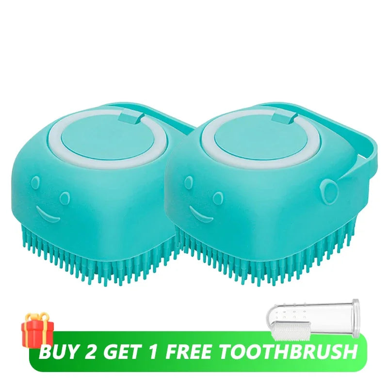 Dog Bathing Brush Pet Massage Brush Shampoo