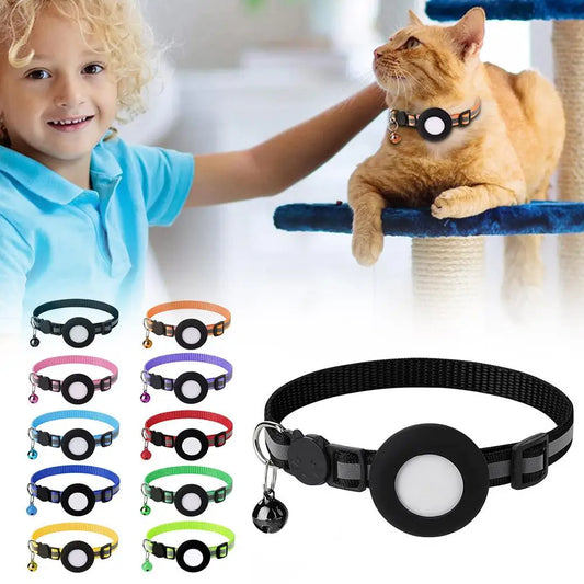 Airtag Case Collar for Cats with Protective Case